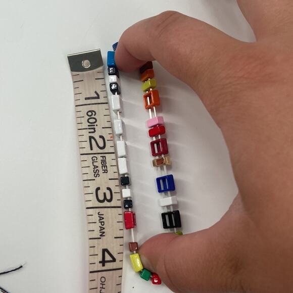 Love rainbow beaded stretchy bracelet - Picture 5 of 5